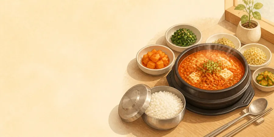 Dalmaji: a bubbling jjigae stew, one of the Menu Decoder scenes