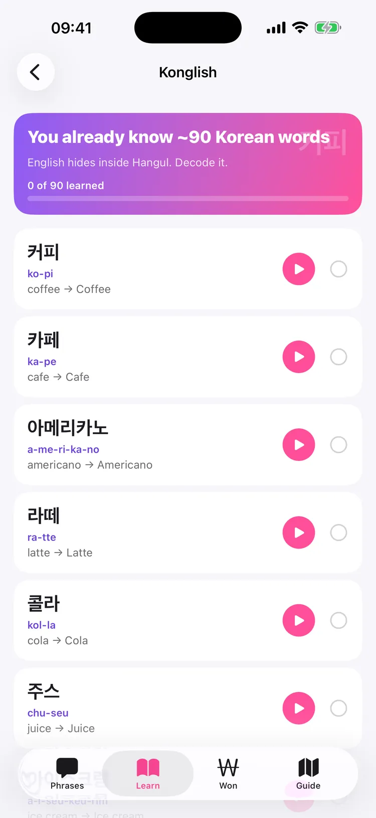 Dalmaji app: Konglish — the English loanwords used in Korean