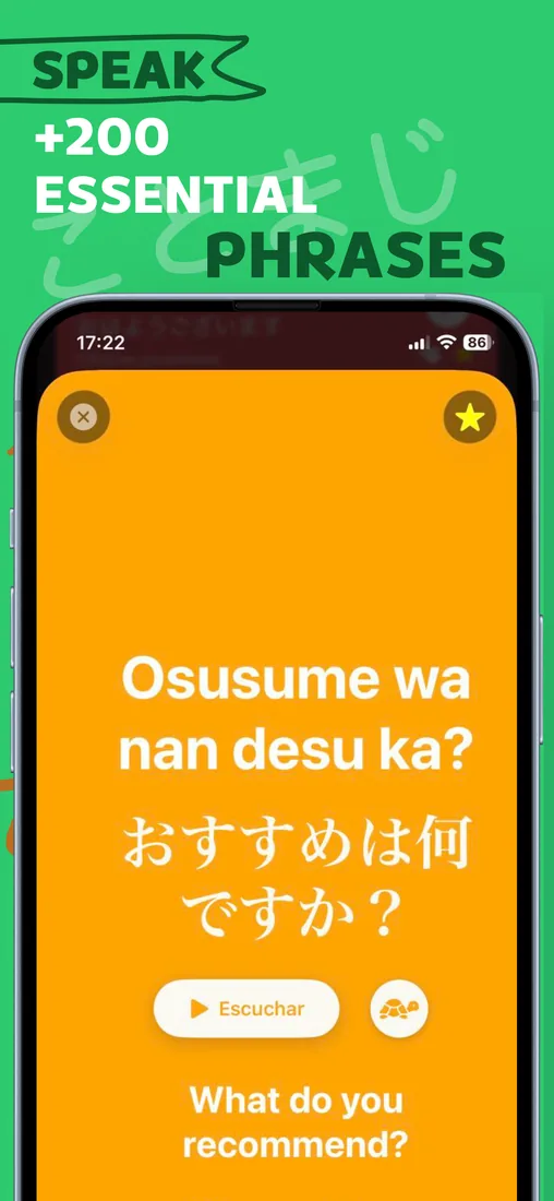 App Kotomaji: panoramica delle categorie di frasi per viaggiare in Giappone